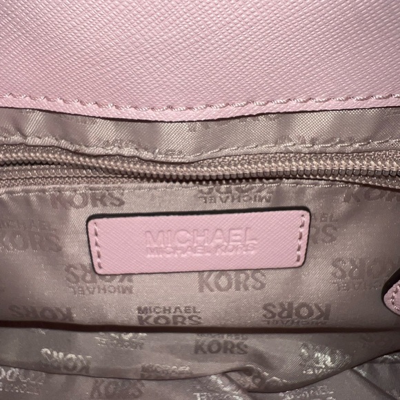 Michael Kors Violet Vivian Blossom Ballet Leather Shoulder Bag - Picture 2 of 4